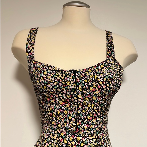 Zara Brown Tan Midi Sundress with Slit - Picture 2 of 11